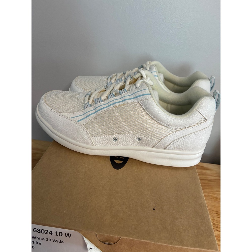 Bell-Horn Geneva Women White Walking Shoes Sneakers 68024 10 W Wide Comfort